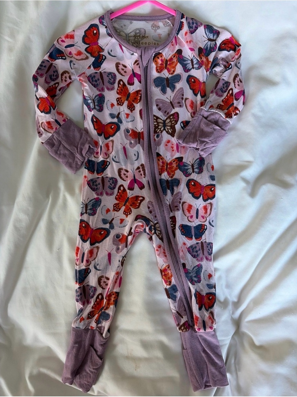 Little Sleepies OG Butterflies Zippy